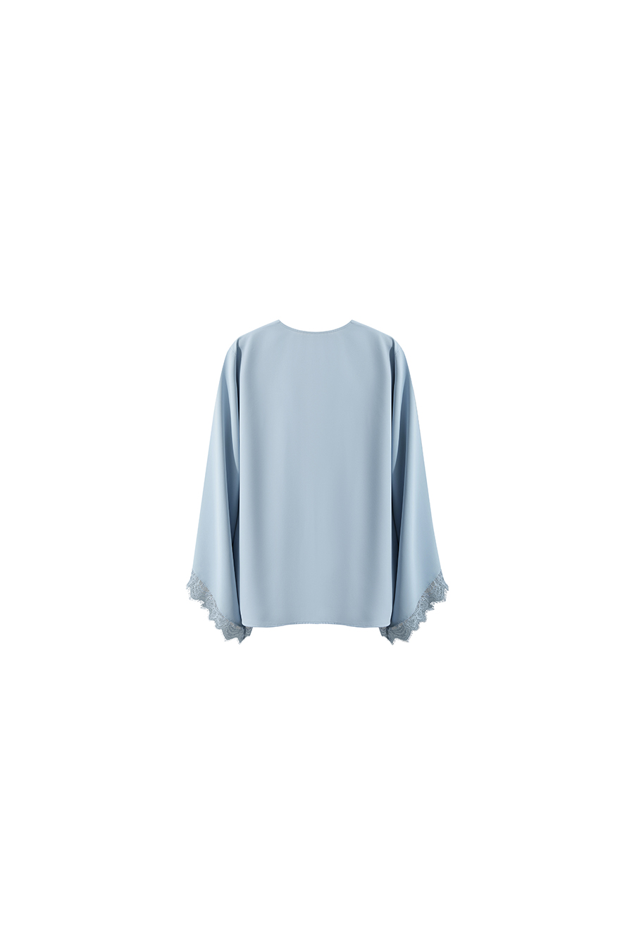 Solid V-neck Chiffon Blouse