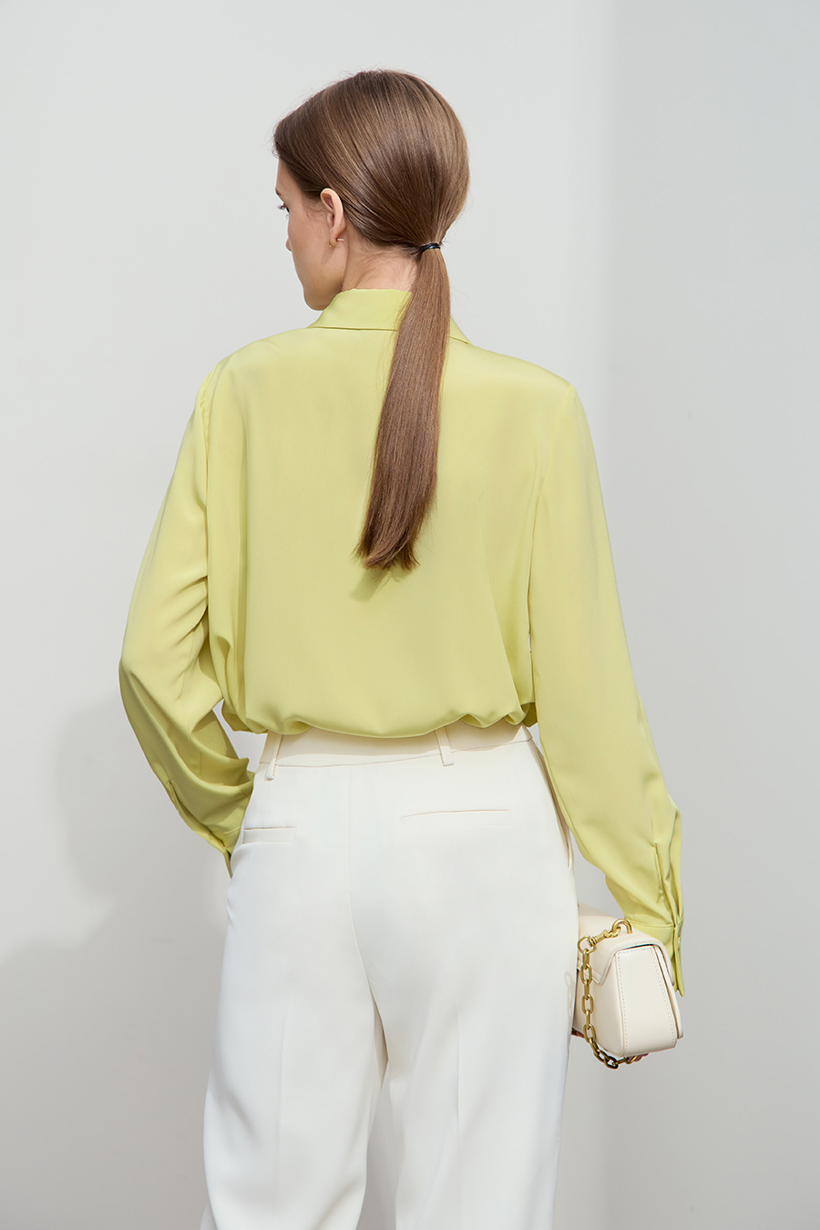 Bamboo Decor Chiffon Blouse