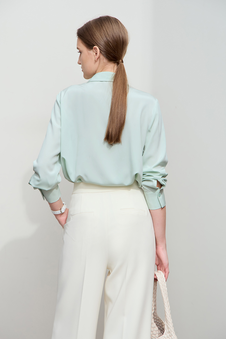 Bamboo Decor Chiffon Blouse