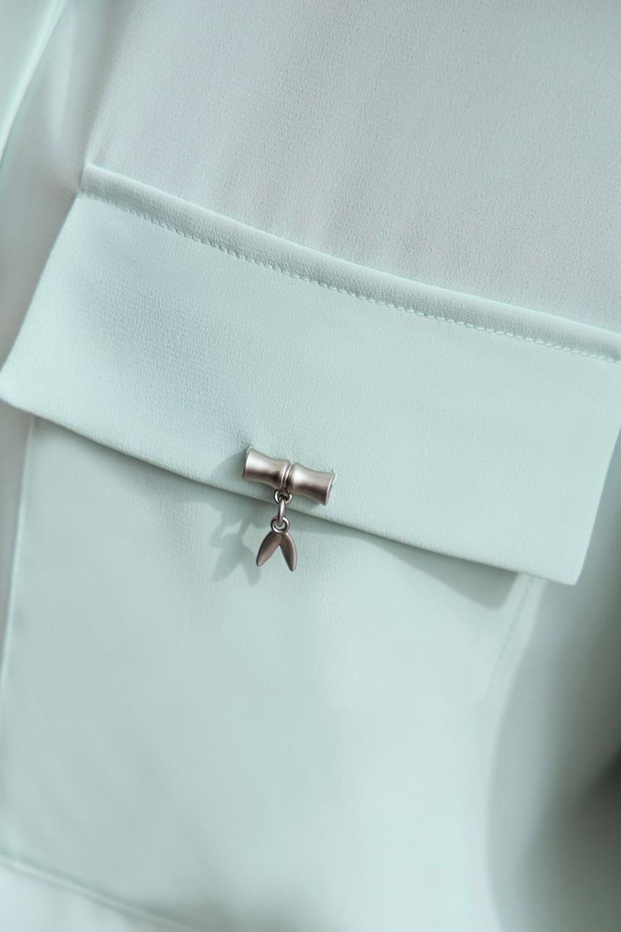 Bamboo Decor Chiffon Blouse