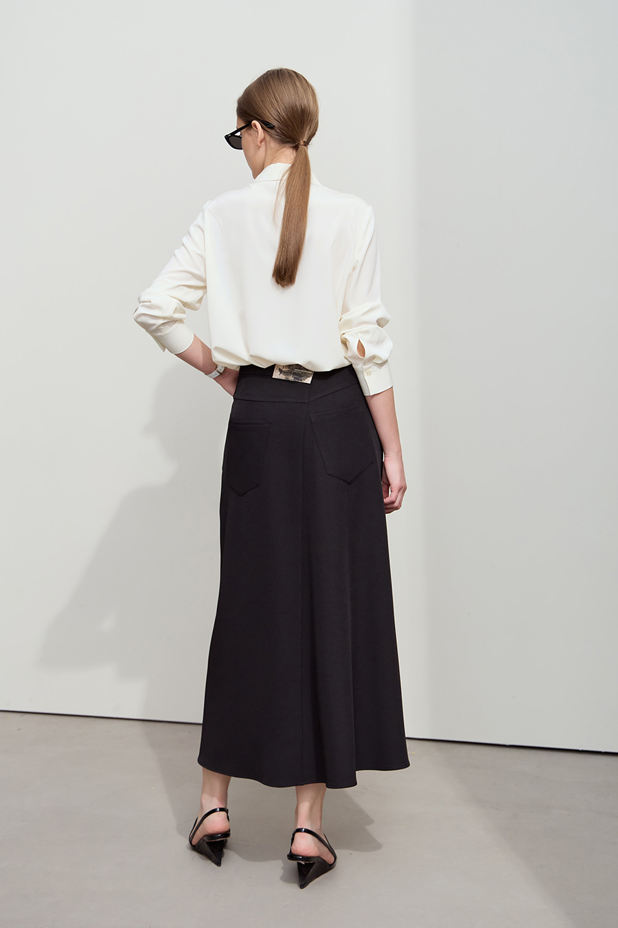 Bamboo Decor Chiffon Blouse