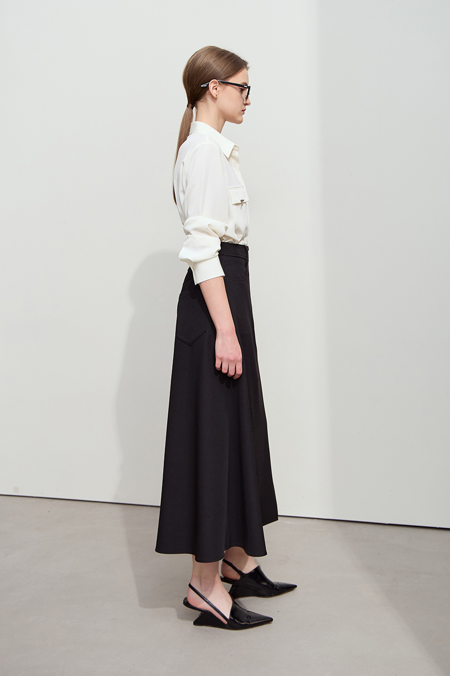 Bamboo Decor Chiffon Blouse