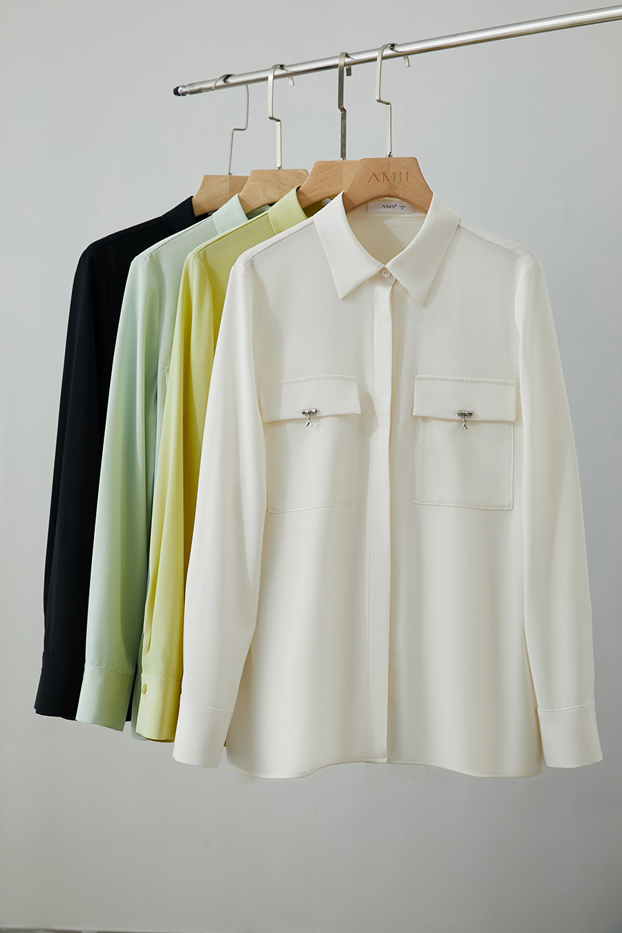 Bamboo Decor Chiffon Blouse