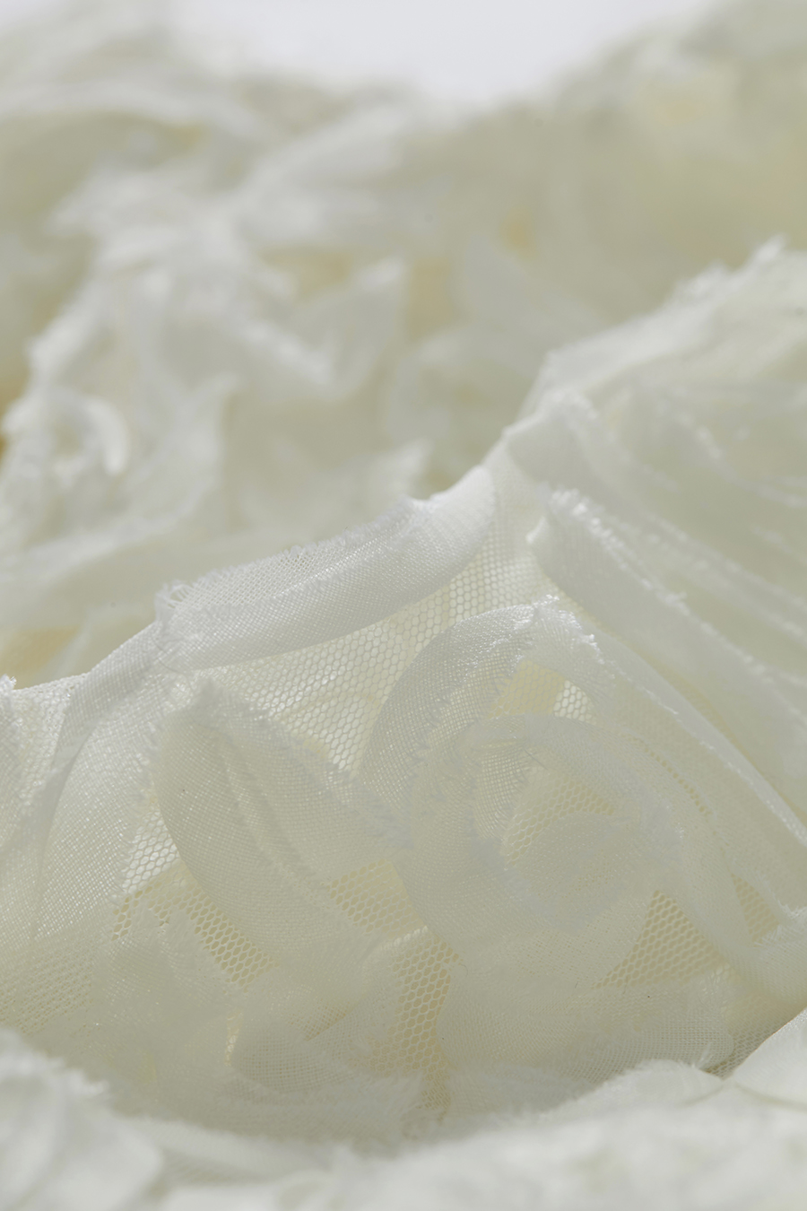 Three - dimensional Flower Crew Neck Jacket|AMII-AMII.com