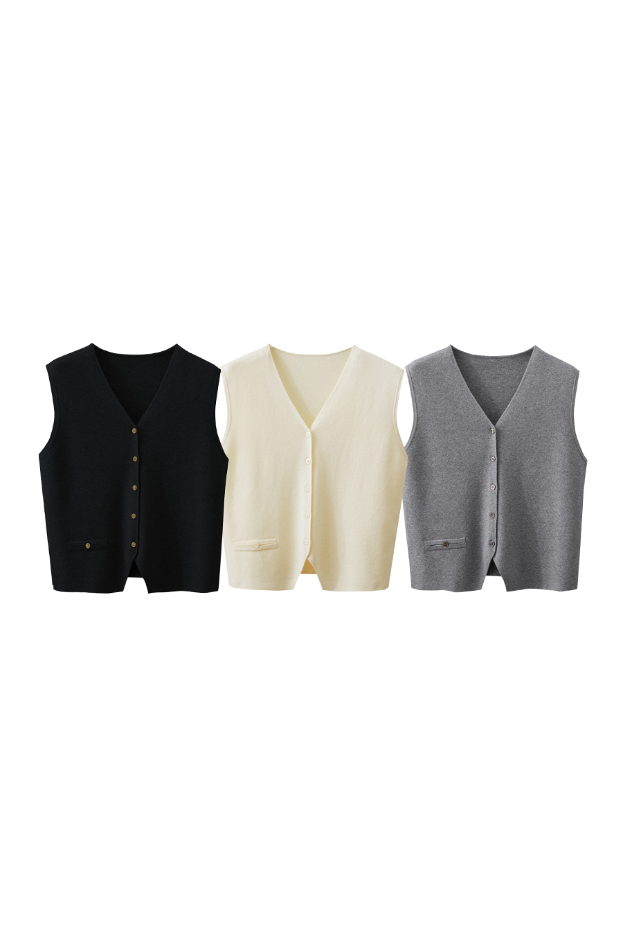 V-Neck Knitted Vest