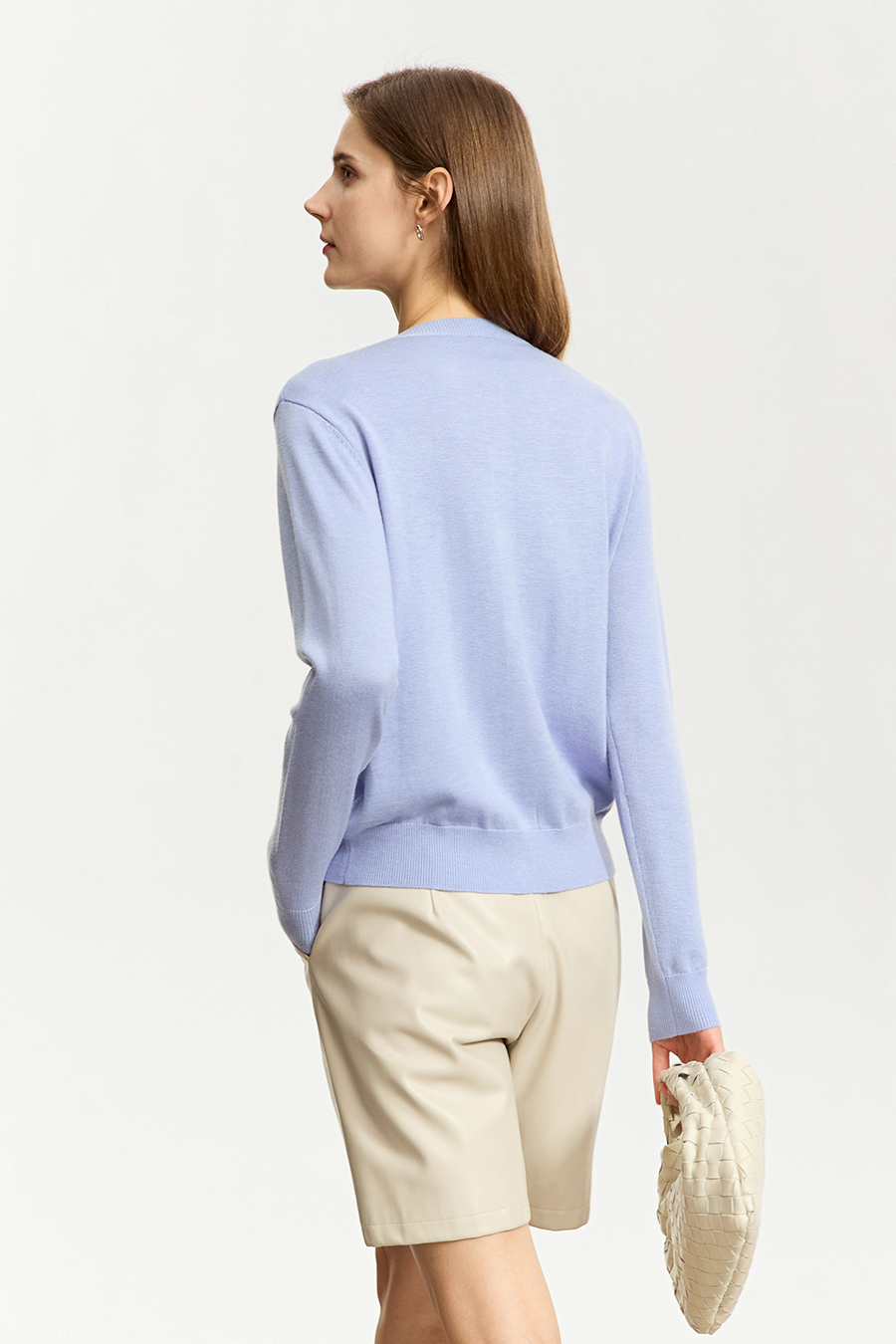 Color-block Heart Pattern Knit Cardigan