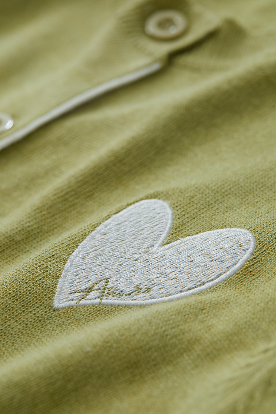 Color-block Heart Pattern Knit Cardigan