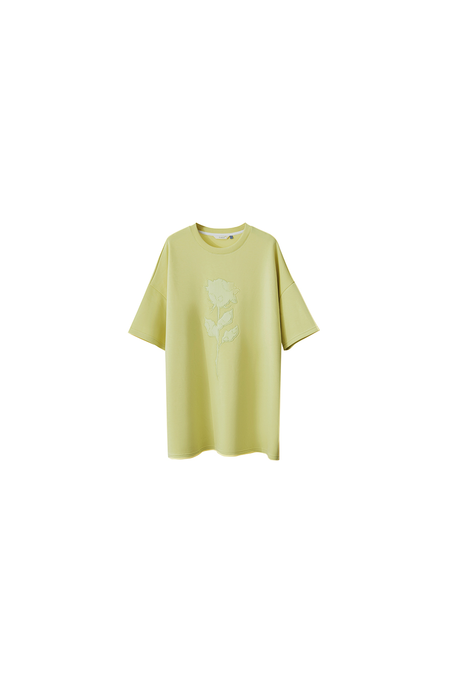 Mid-length Air-layer Embroidered T-shirt