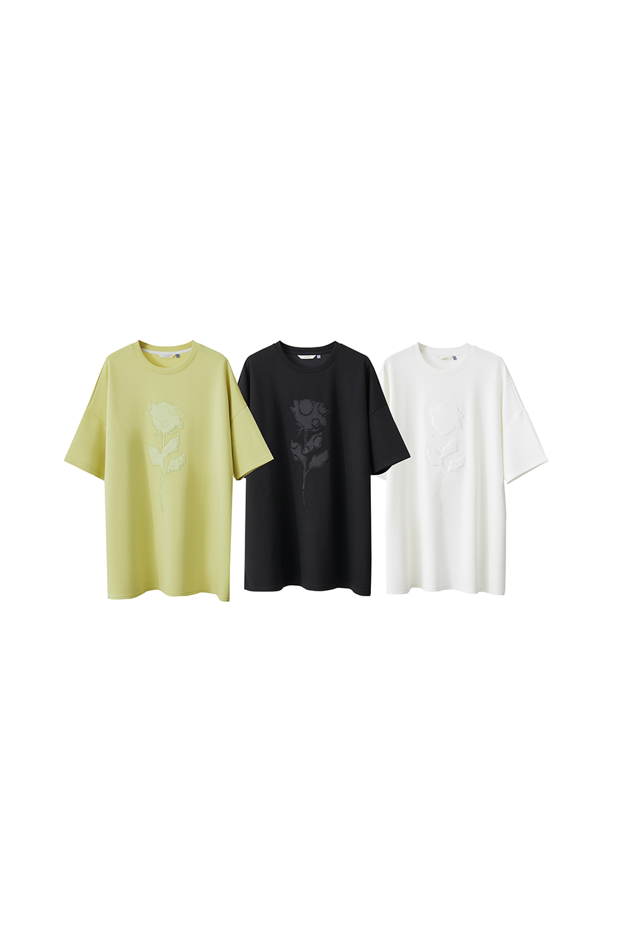 Mid-length Air-layer Embroidered T-shirt