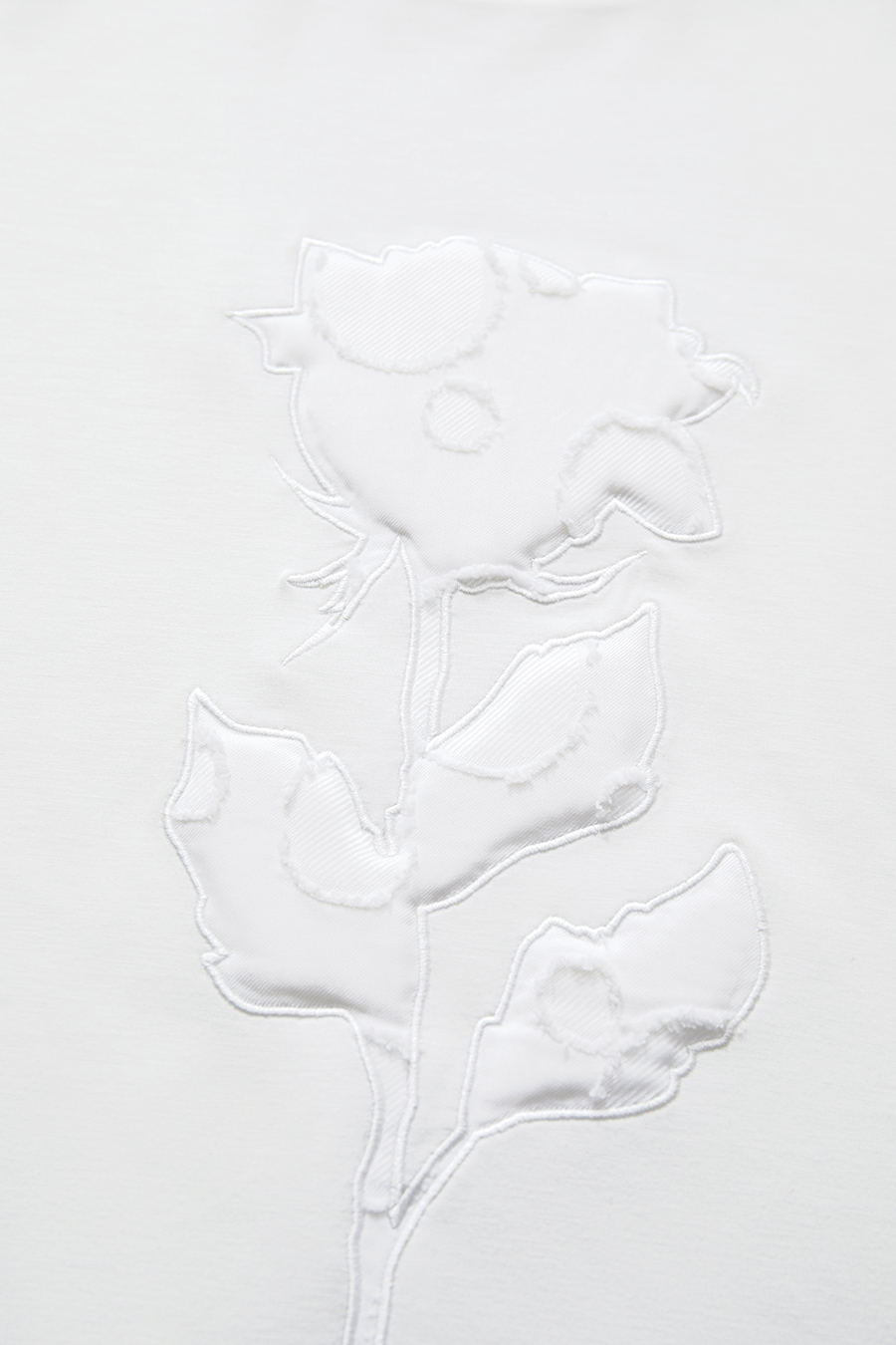 Mid-length Air-layer Embroidered T-shirt