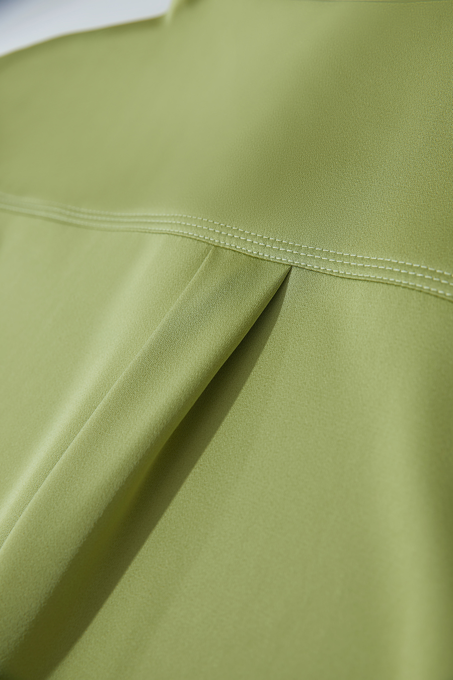 Satin Straight Leg Long Sleeve Shirt|AMII-AMII.com