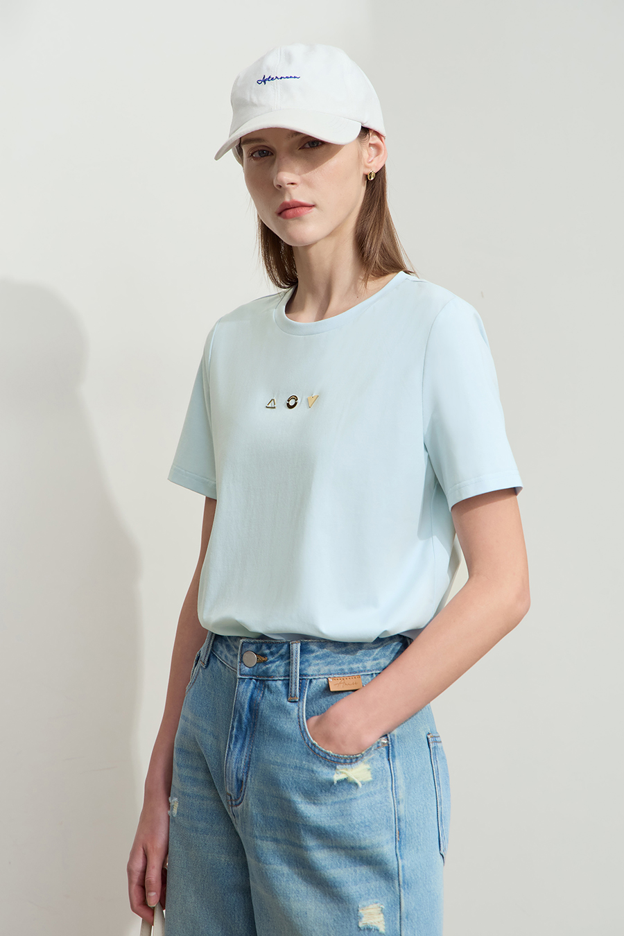 Geometric Decor Antibacterial T-shirt