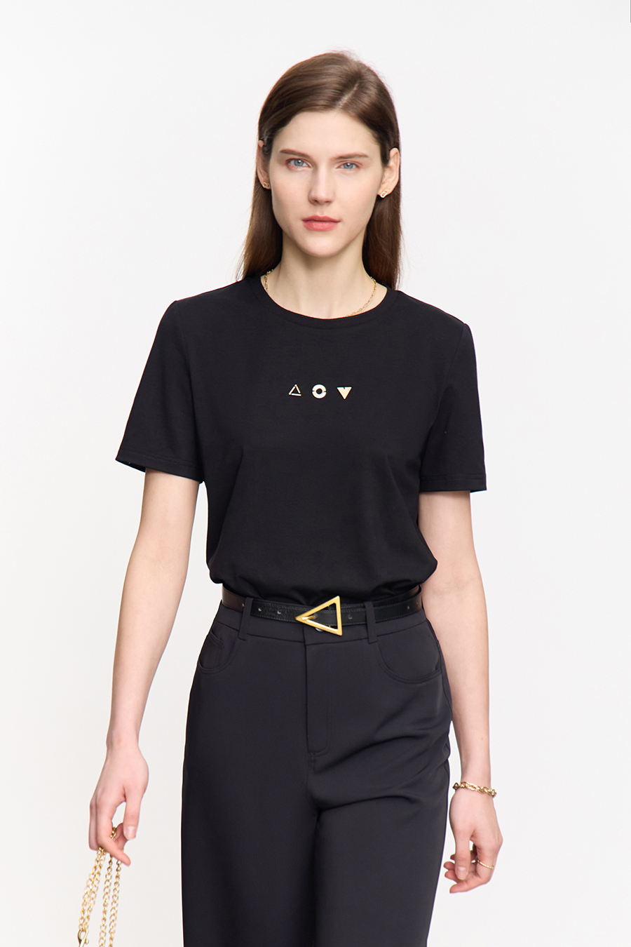 Geometric Decor Antibacterial T-shirt