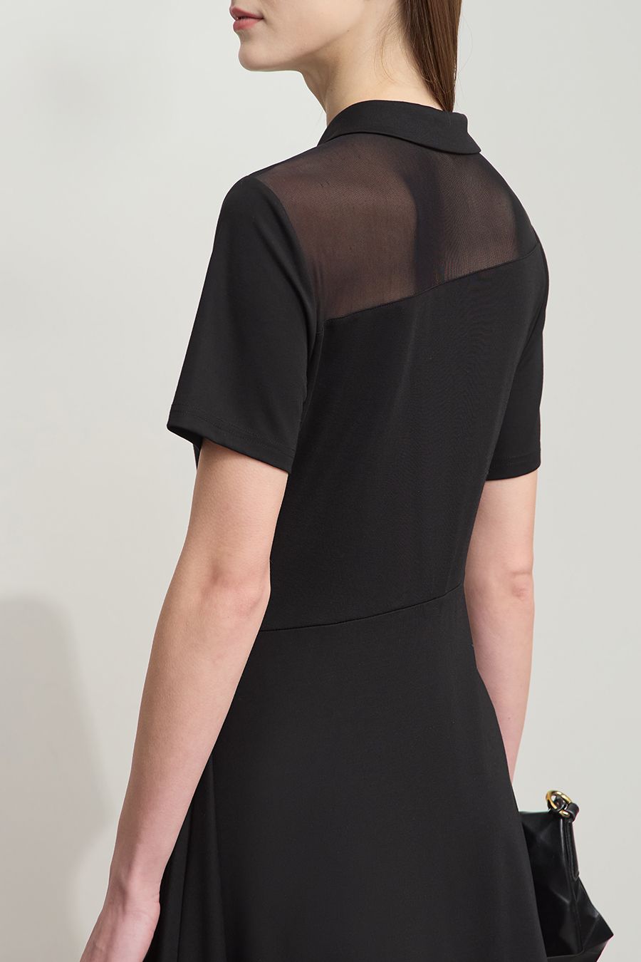 Mesh Spliced Slim-fit Dress