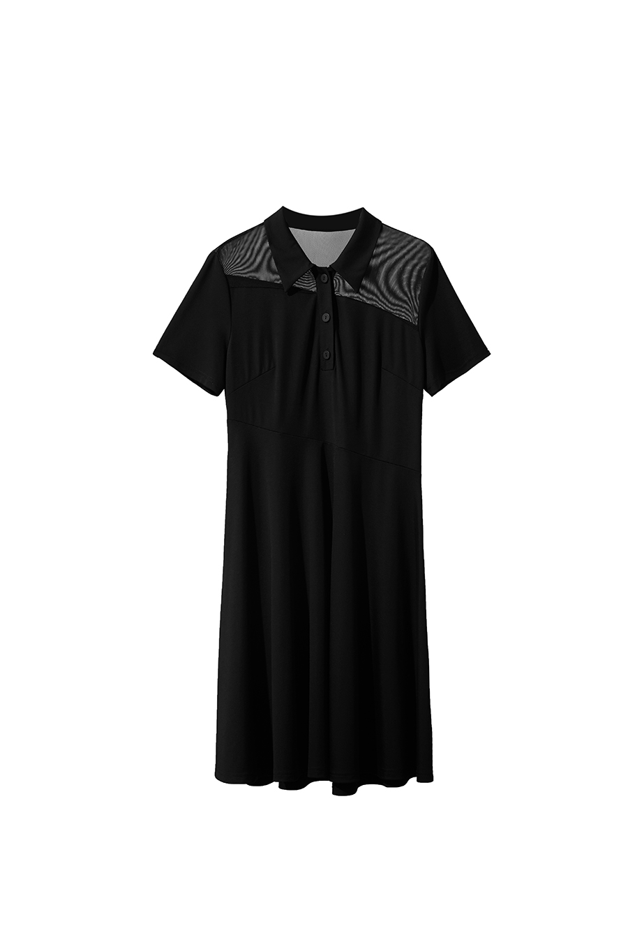 Mesh Spliced Slim-fit Dress