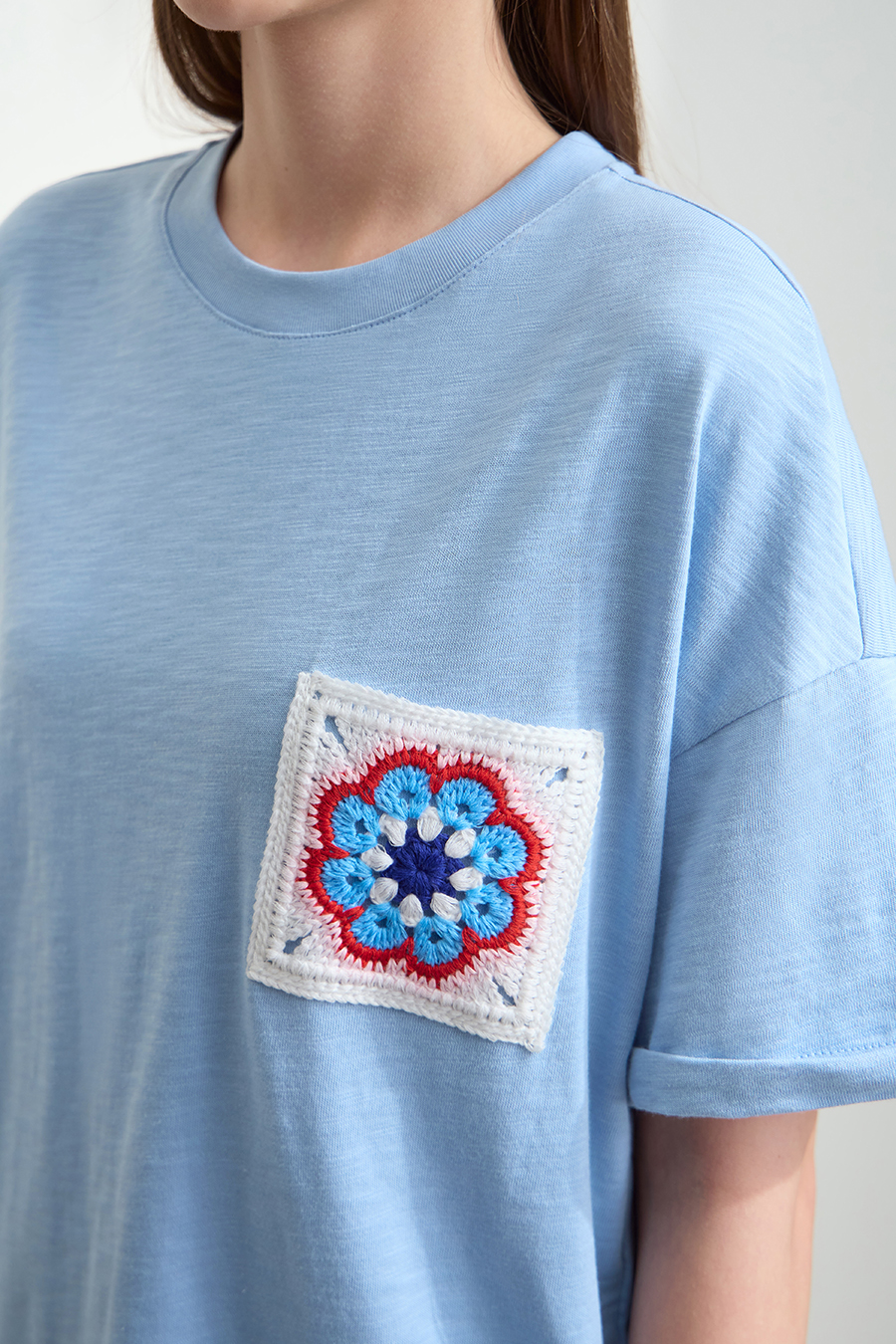 Slub Cotton Jacquard T-shirt