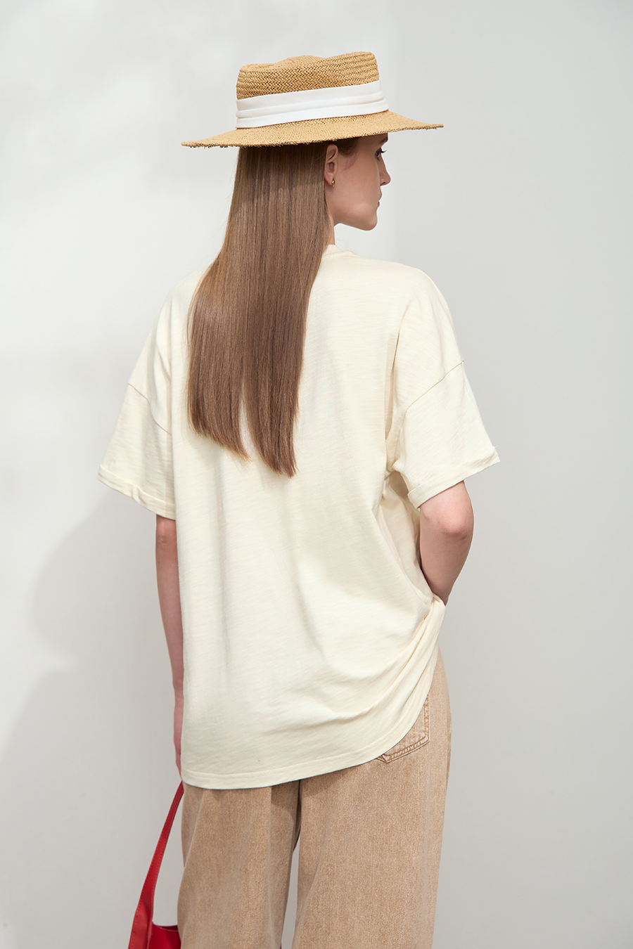 Slub Cotton Jacquard T-shirt