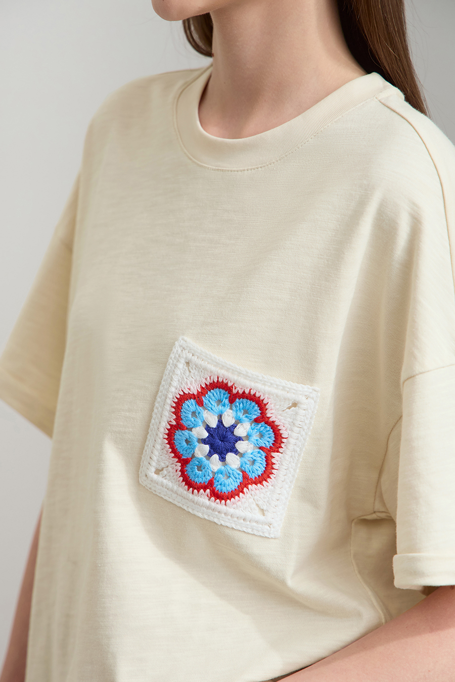 Slub Cotton Jacquard T-shirt