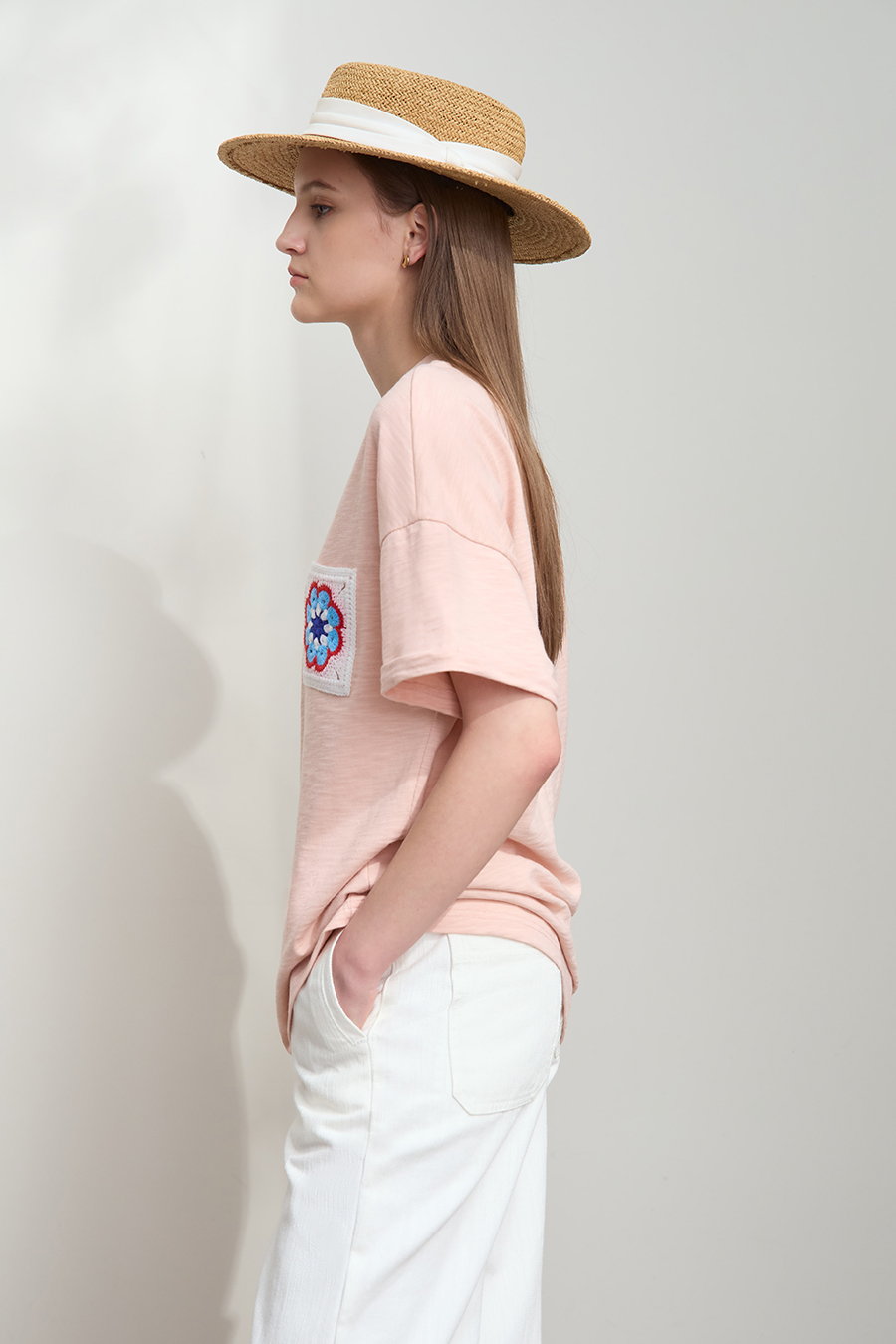 Slub Cotton Jacquard T-shirt