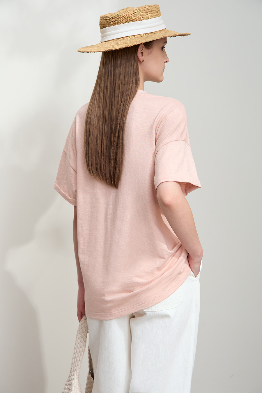 Slub Cotton Jacquard T-shirt