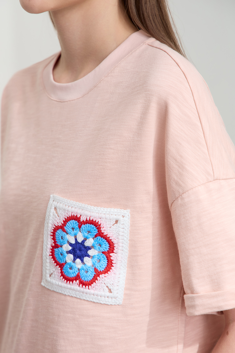 Slub Cotton Jacquard T-shirt