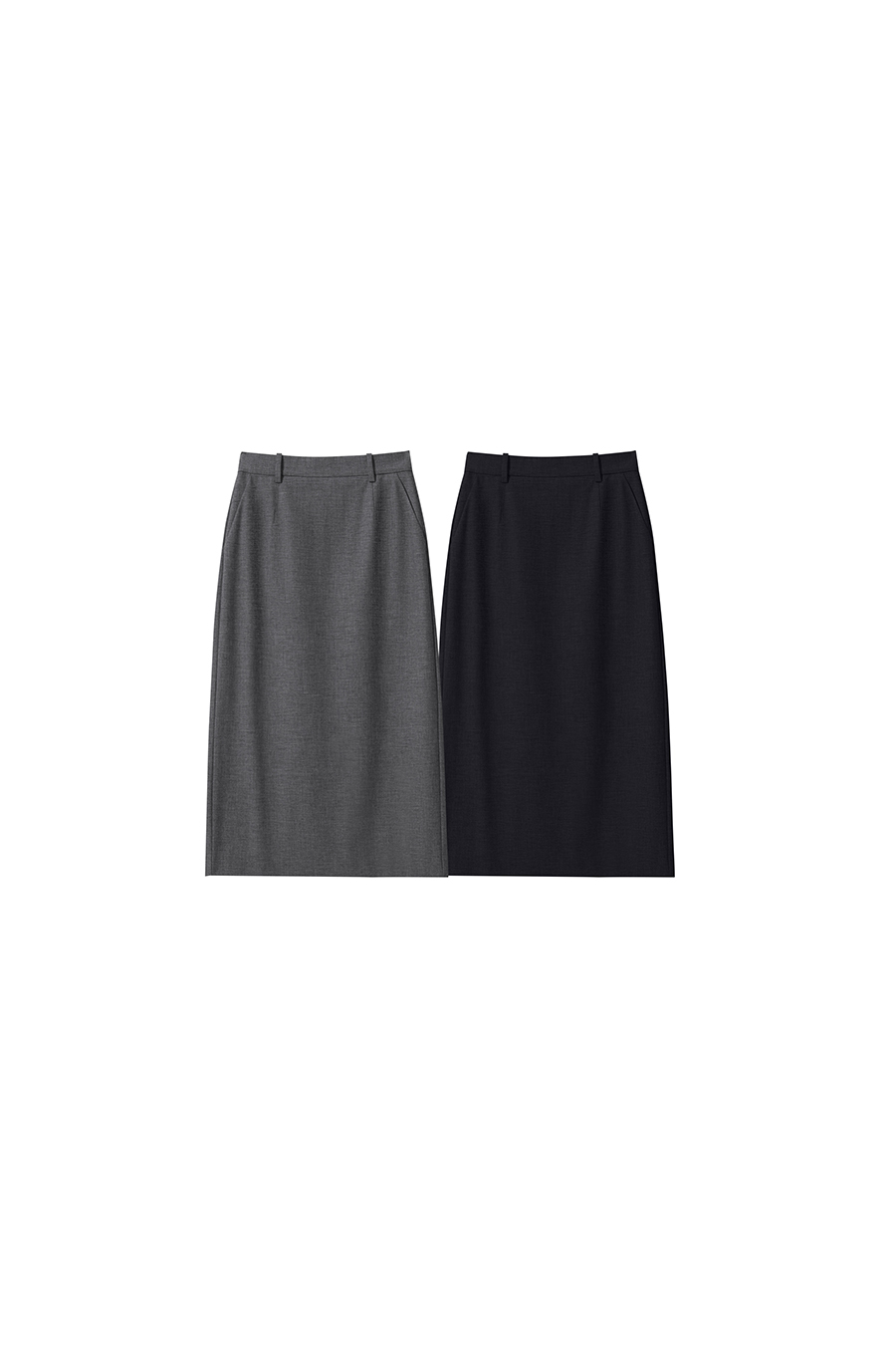 Back-slit Straight Skirt