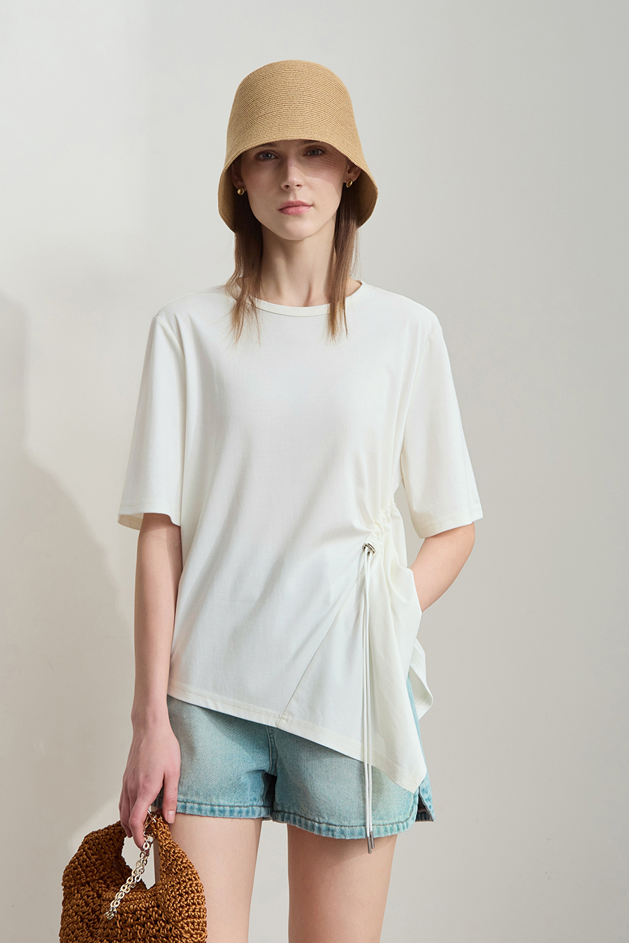 Asymmetric hem tee|AMII