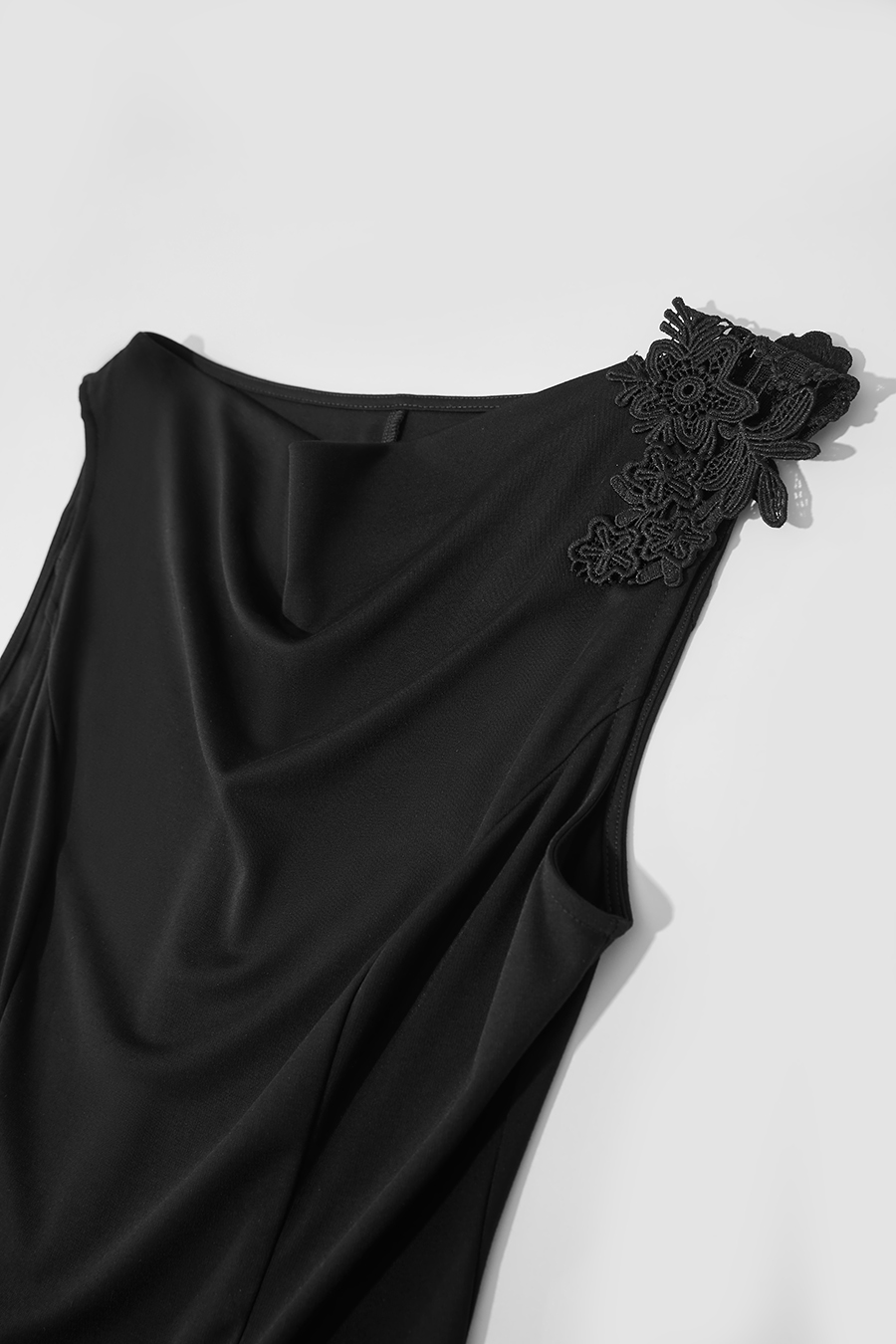 Roman Fabric Cowl Neck Dress