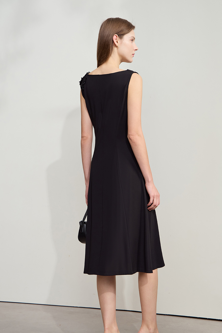 Roman Fabric Cowl Neck Dress