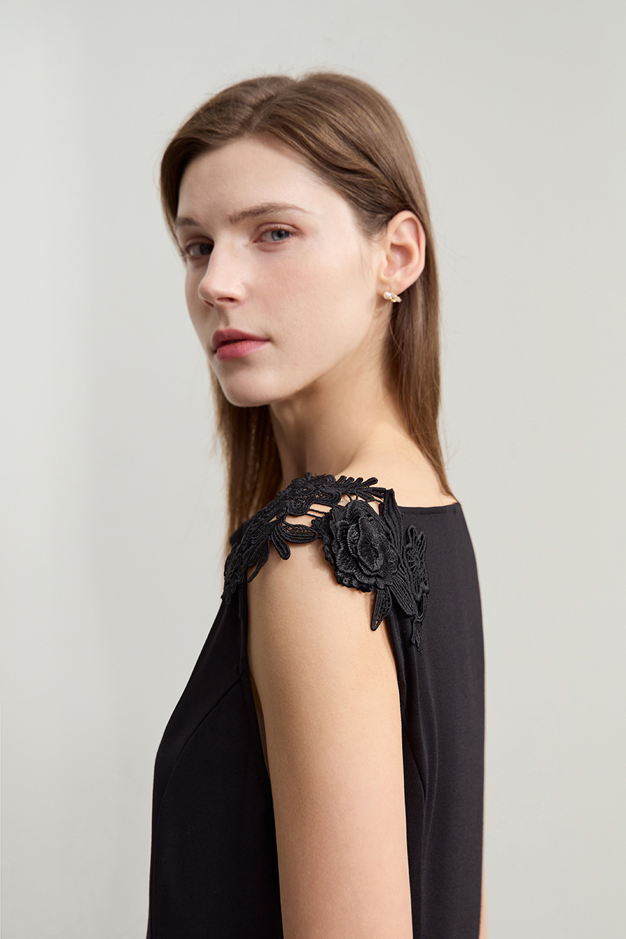 Roman Fabric Cowl Neck Dress