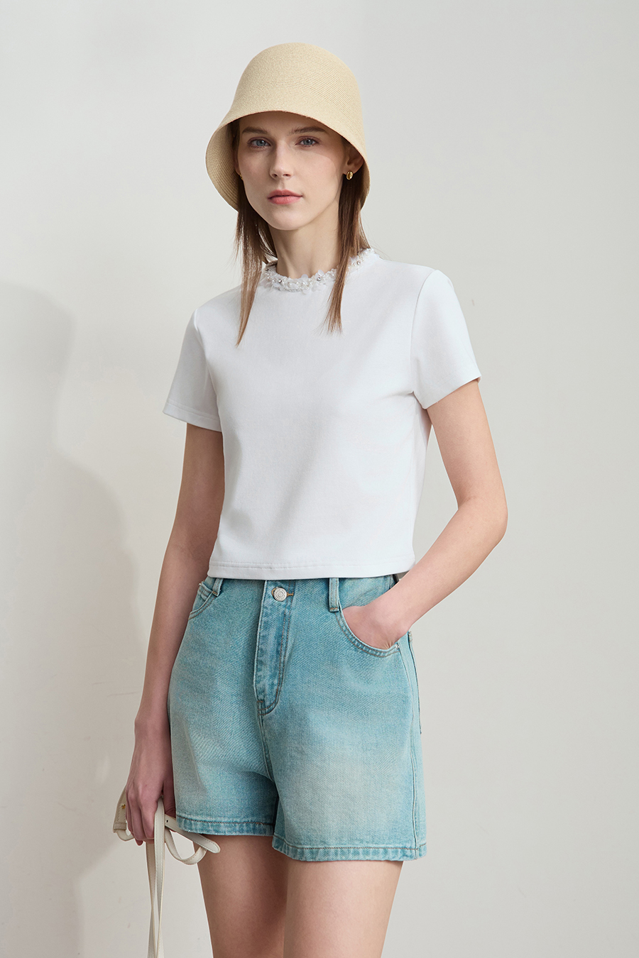 Bead & Sequin Decorated T-shirt