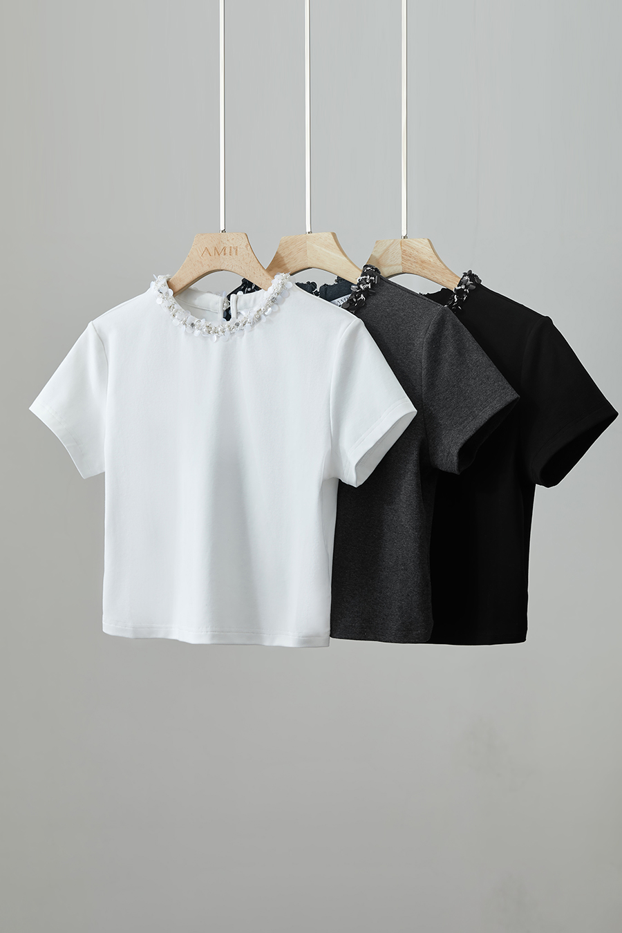 Bead & Sequin Decorated T-shirt