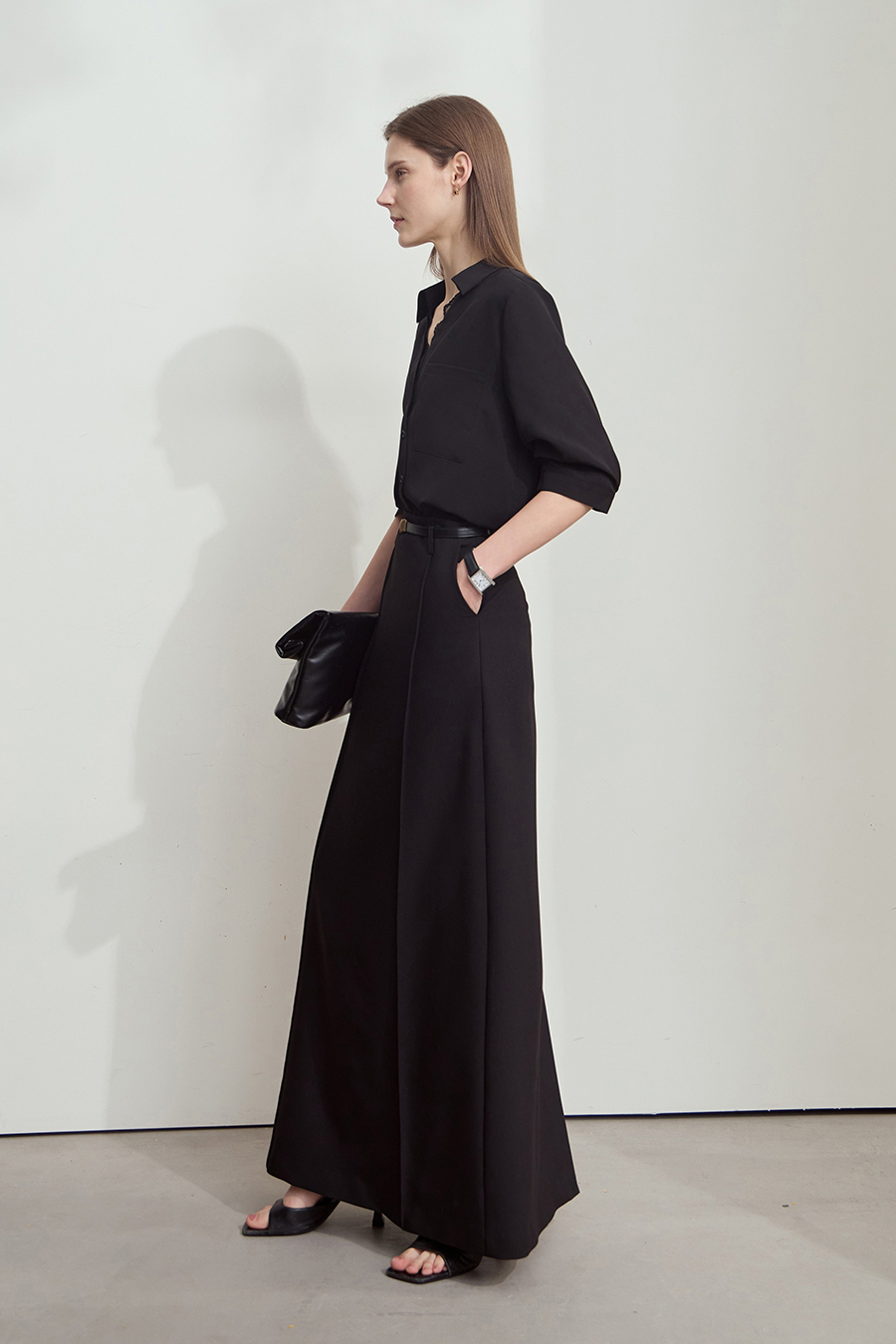 Lace Splicing Cool-touch Chiffon Blouse