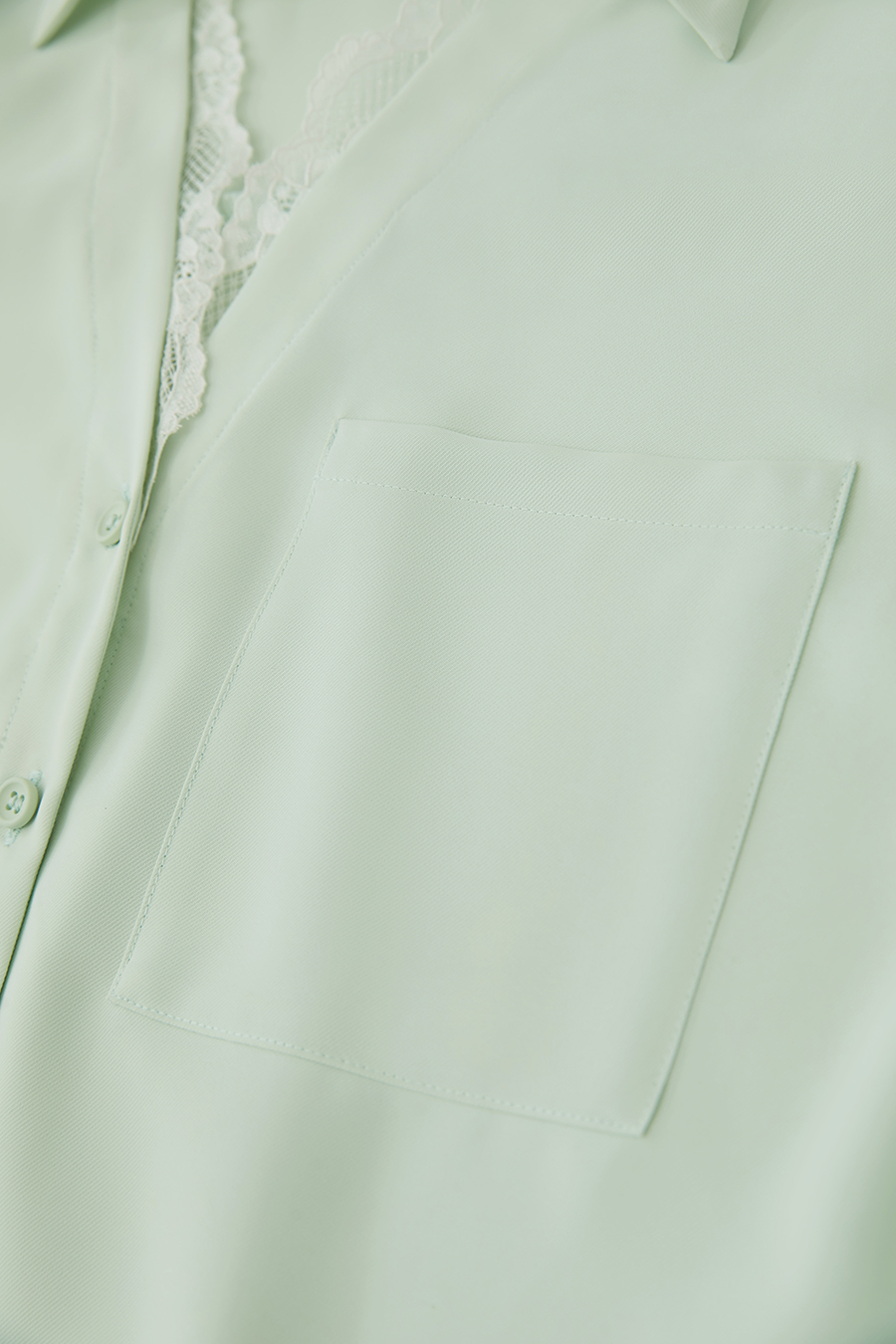 Lace Splicing Cool-touch Chiffon Blouse