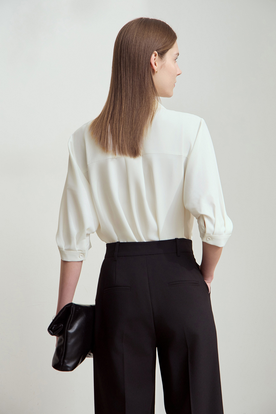 Lace Splicing Cool-touch Chiffon Blouse