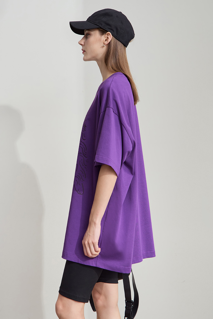 Cat Printed Cotton T-shirt