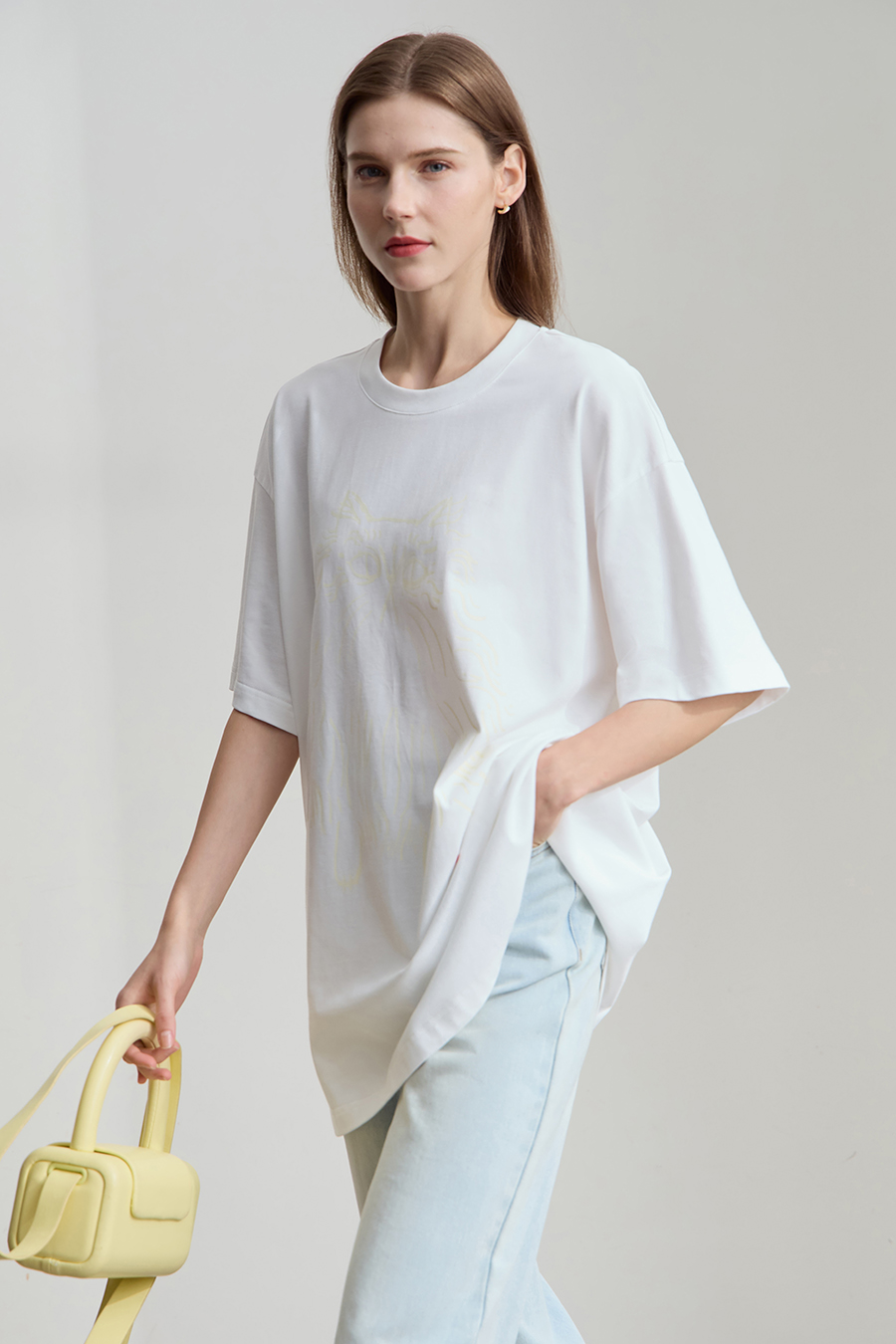 Cat Printed Cotton T-shirt