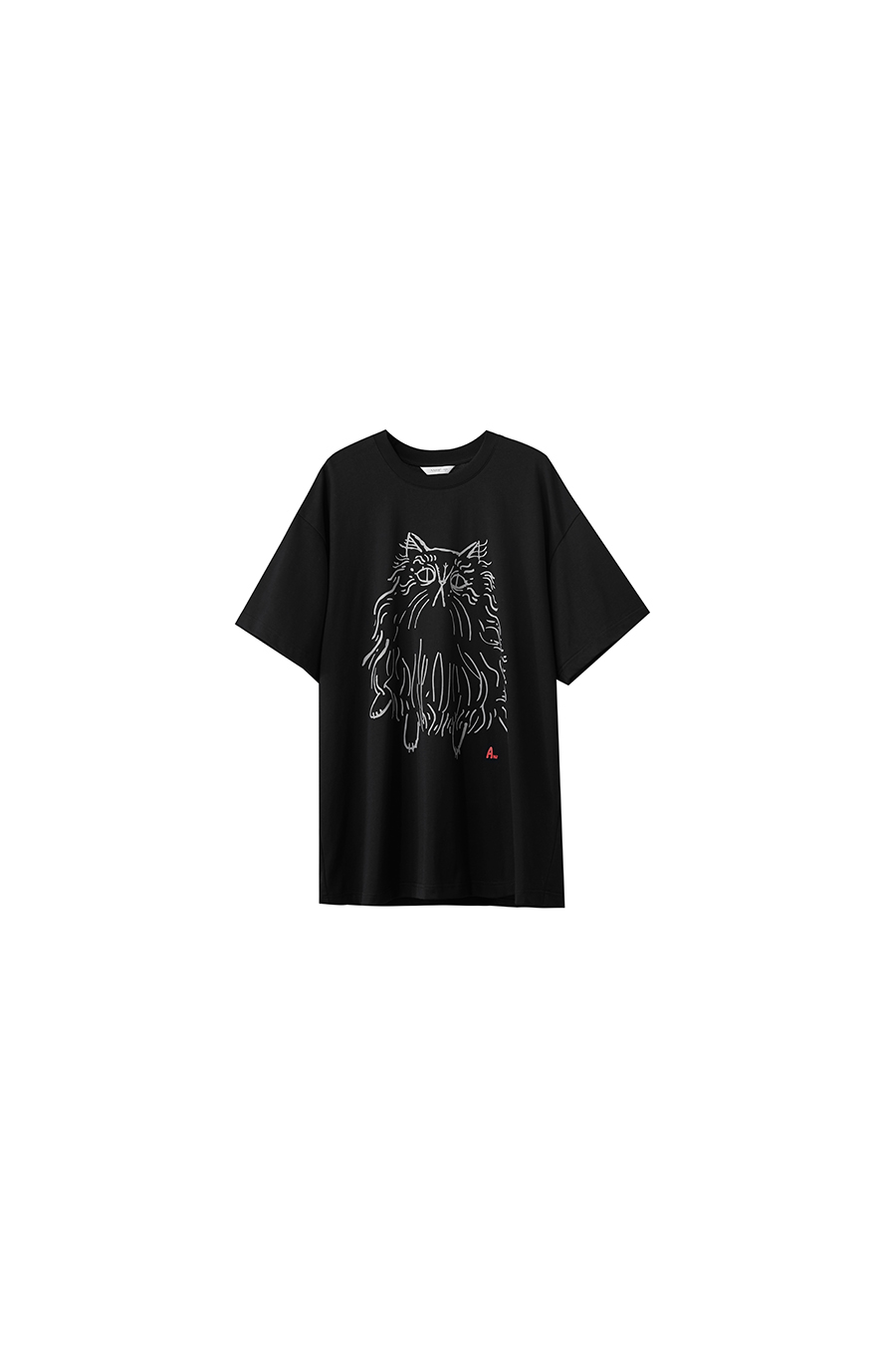 Cat Printed Cotton T-shirt