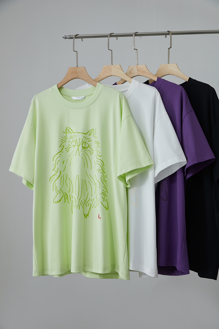 Cat Printed Cotton T-shirt