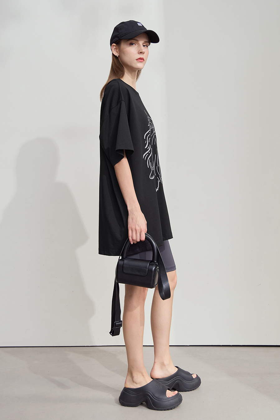 Cat Printed Cotton T-shirt