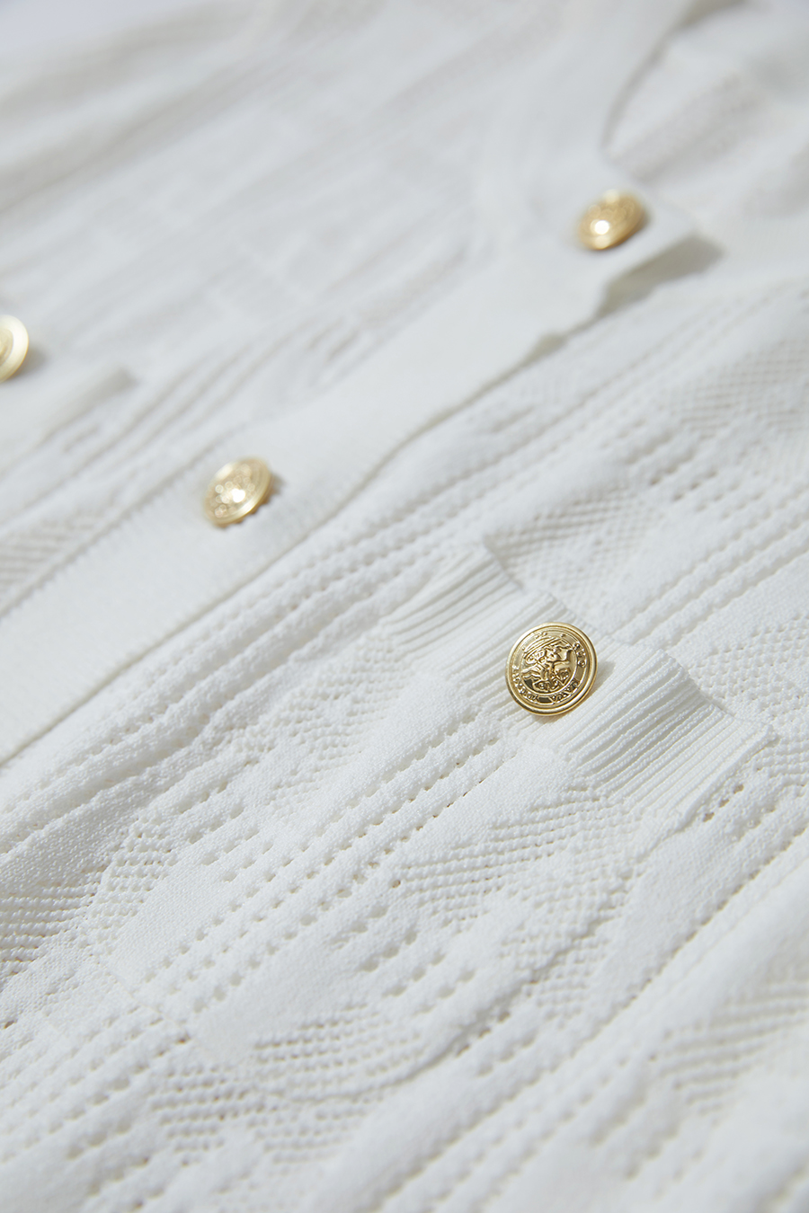 Half Sleeve Ribbed Knit Cardigan