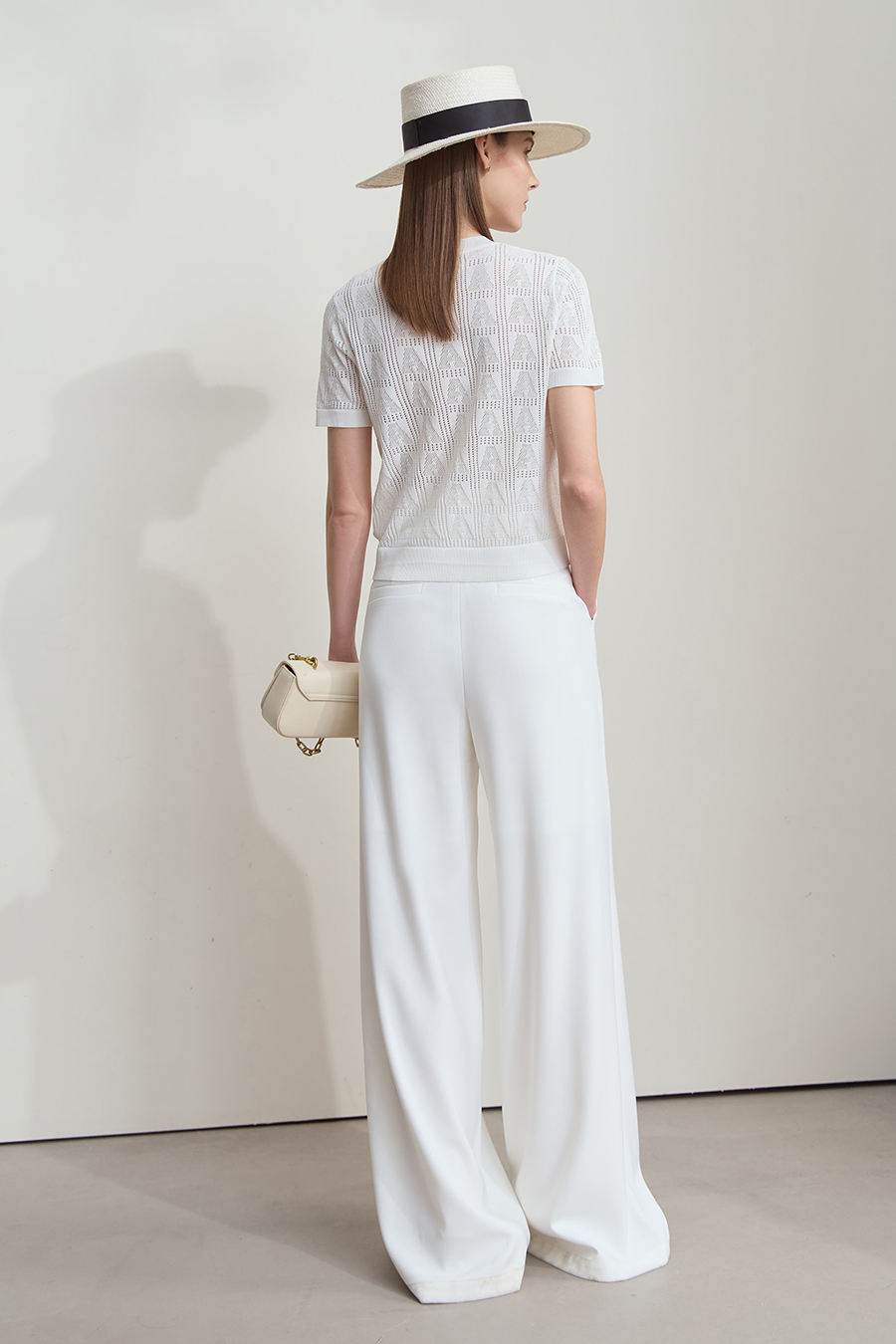 Half Sleeve Ribbed Knit Cardigan