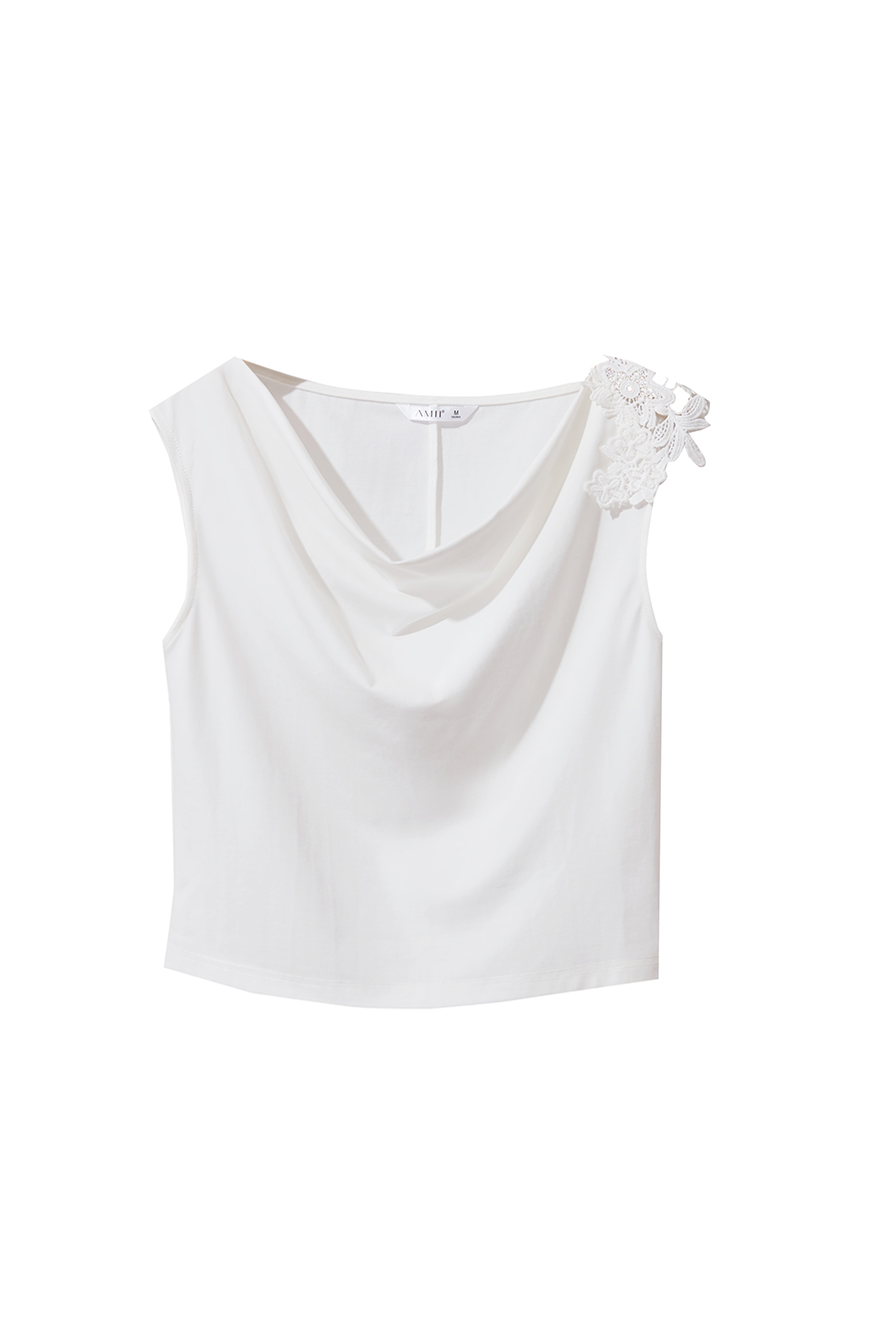 Roma knit cowl neck tee|AMII