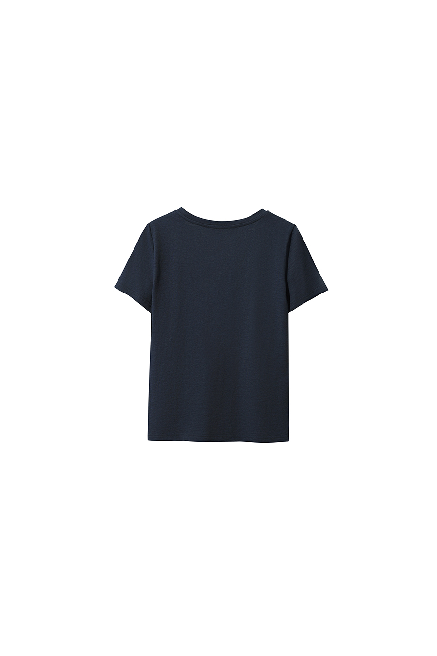 V-neck Ruched Cotton T-shirt