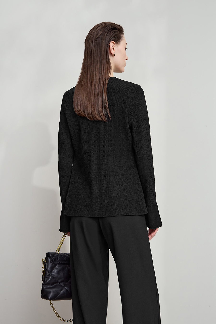 Micro Flare Sleeve Knit Cardigan|AMII-AMII.com