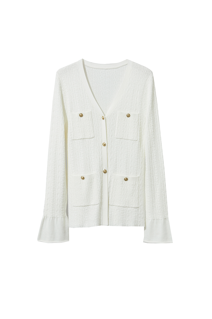 Micro Flare Sleeve Knit Cardigan|AMII-AMII.com