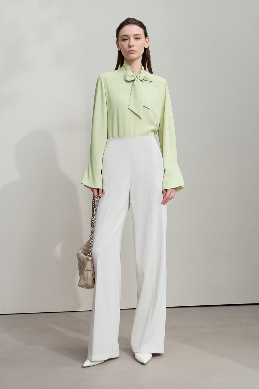 Bell Sleeve Chiffon Blouse