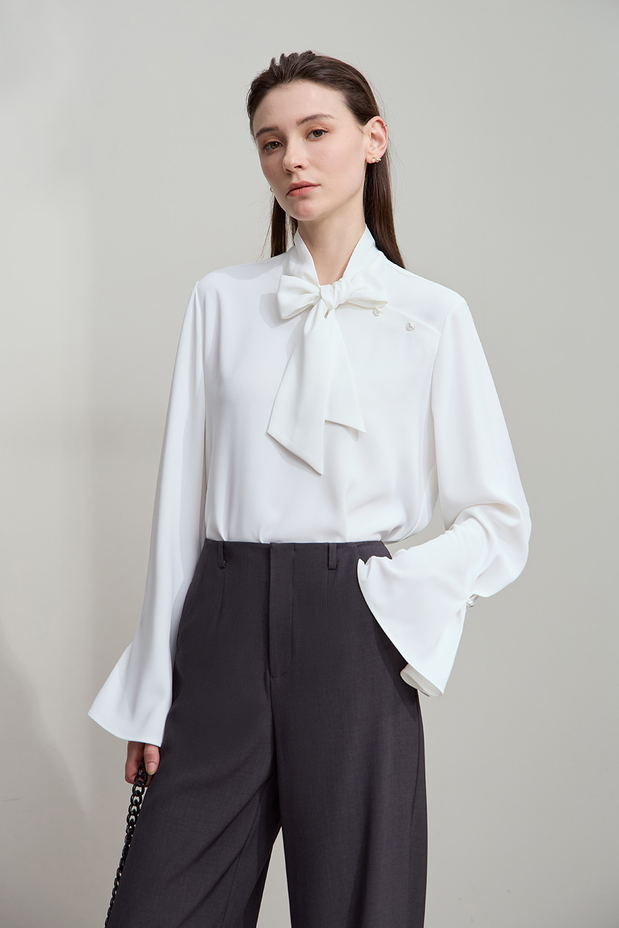 Bell Sleeve Chiffon Blouse