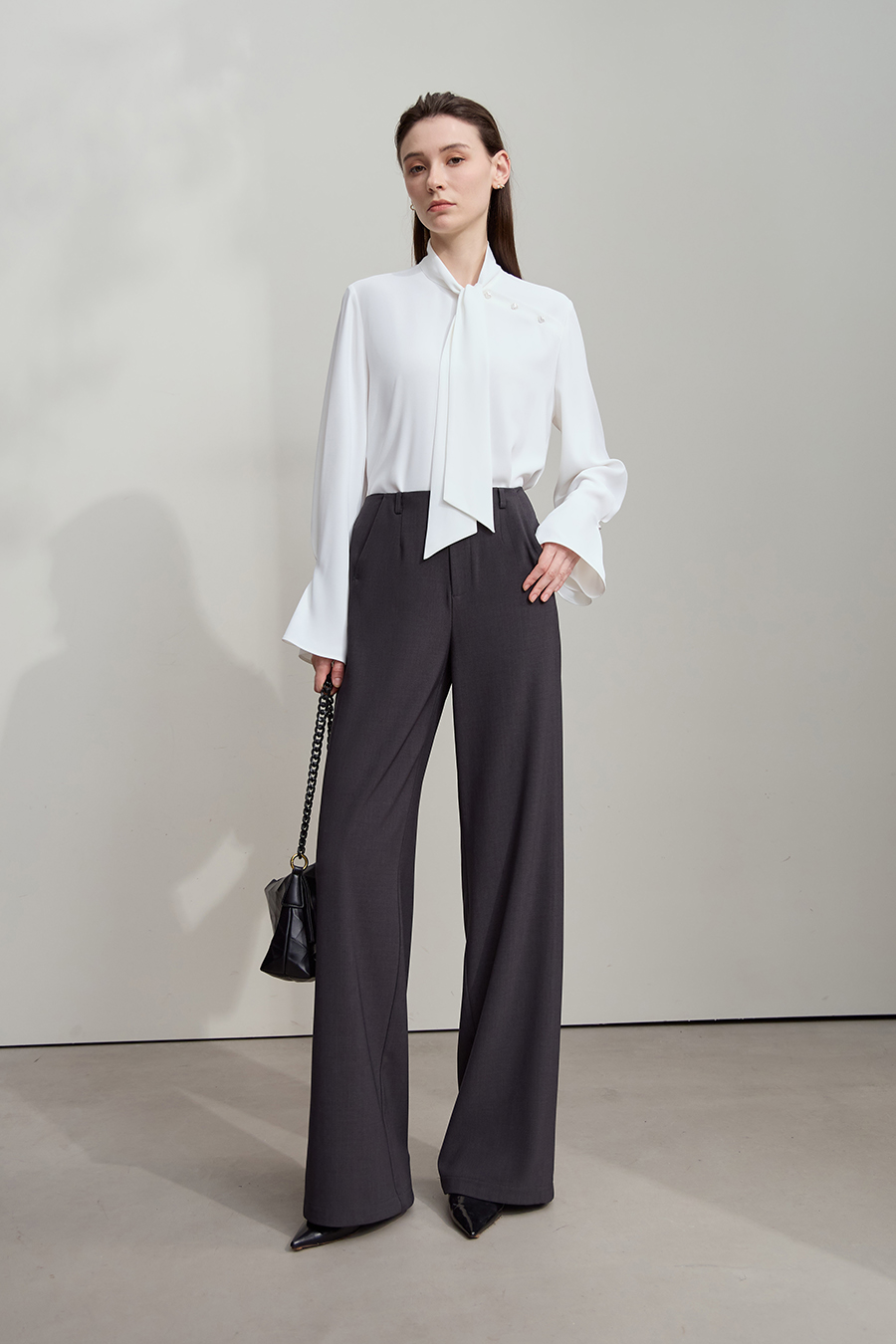 Bell Sleeve Chiffon Blouse