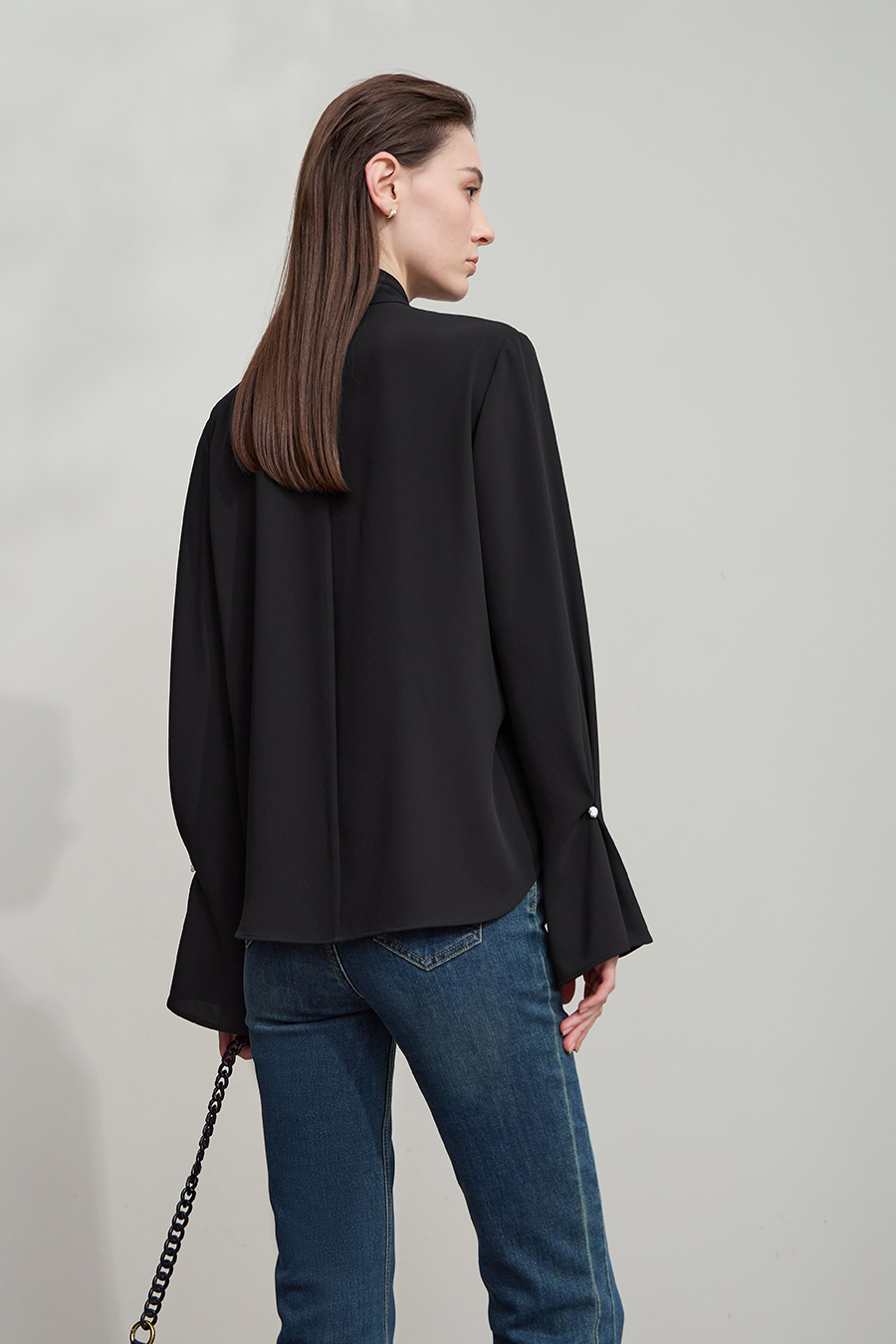 Bell Sleeve Chiffon Blouse